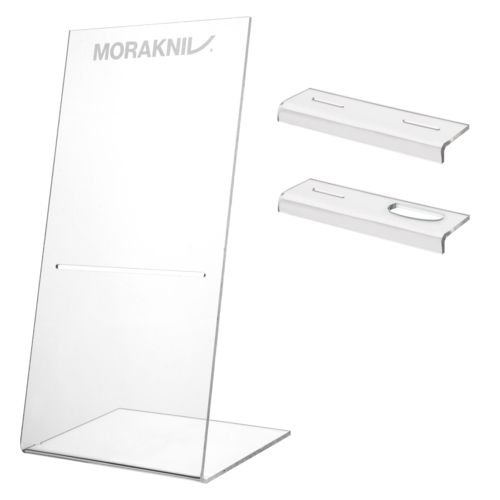 Stojak na noże Morakniv® Acrylic Display Stand (For one knife & sheath or 2 knives) - Transparent