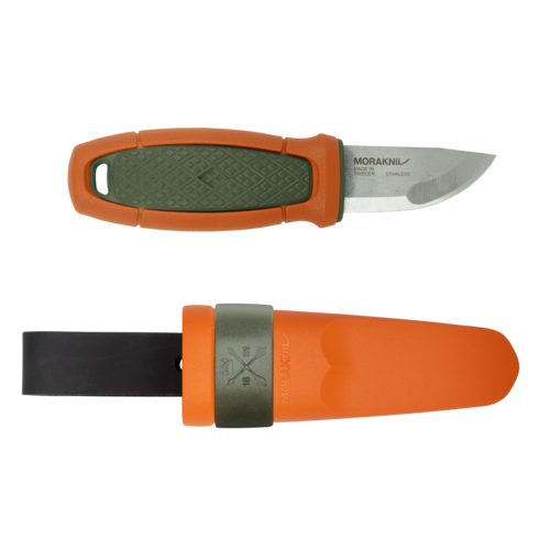 Nóż z pętlą na pasek Morakniv® Eldris with Belt Loop (S) - Olive Green / Burnt Orange