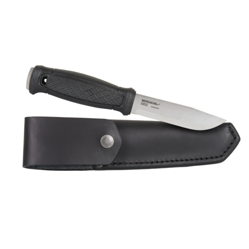 Nóż Morakniv® Garberg (Leather Sheath) - Stainless Steel - Czarny