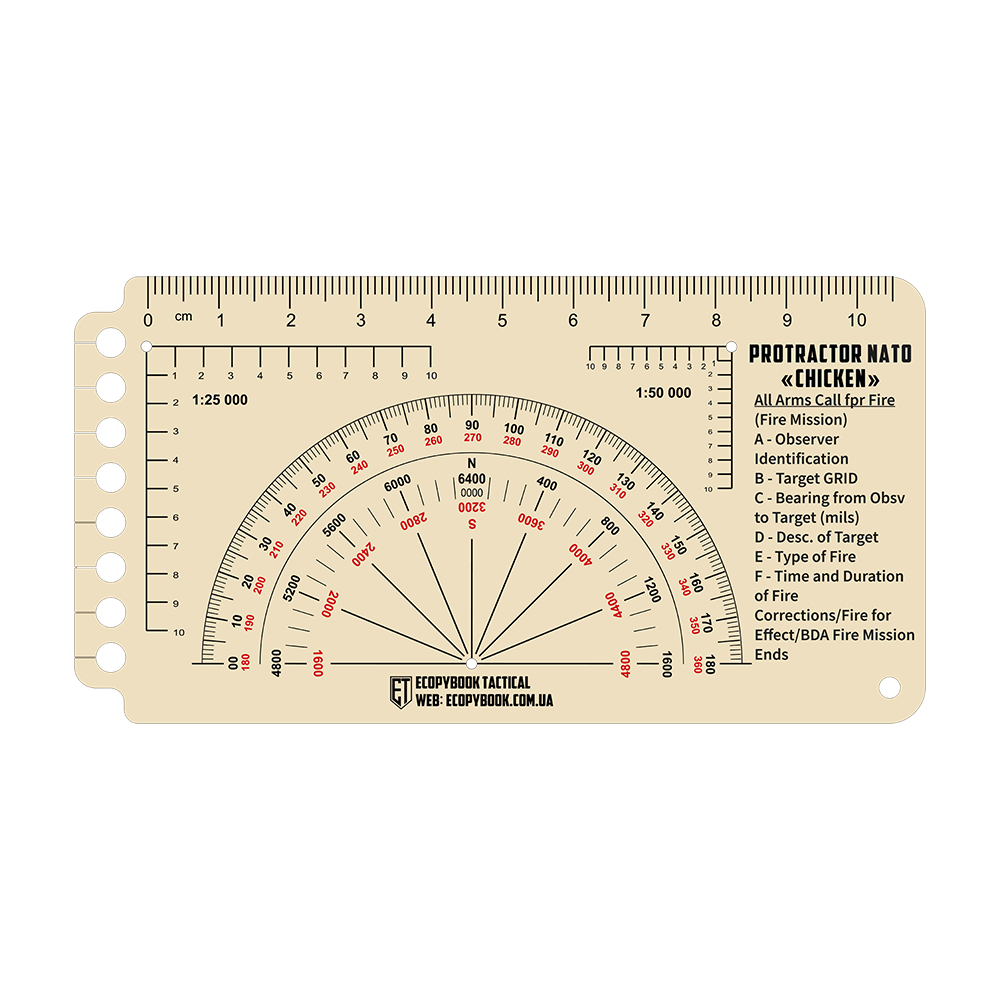 M-Tac Ecopybook Tactical Linijka Protractor NATO "Chicken"