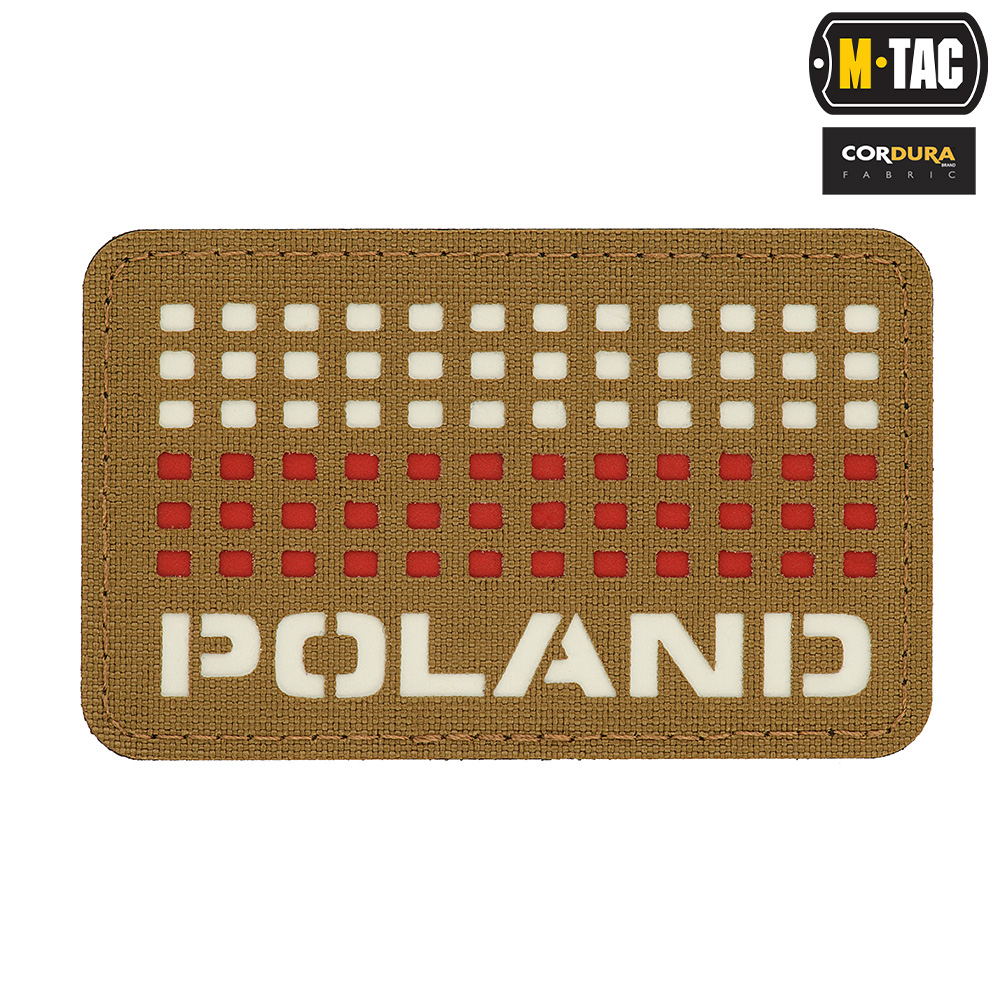 M-Tac naszywka Poland (z flagą) 50x80 Laser Cut